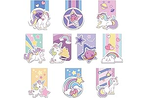 40 Pieces Unicorn Magnetic Bookmarks Magnet Page Markers Book Markers Clip Set