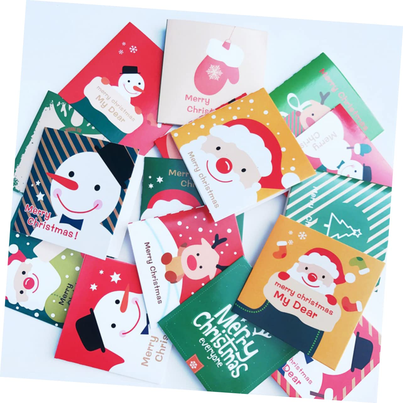 Operitacx 128 Piezas vacaciones tarjetas de felicitación tarjeta de agradecimiento de navidad tarjetas de felicitación de navidad surtido de tarjetas de felicitación negocio