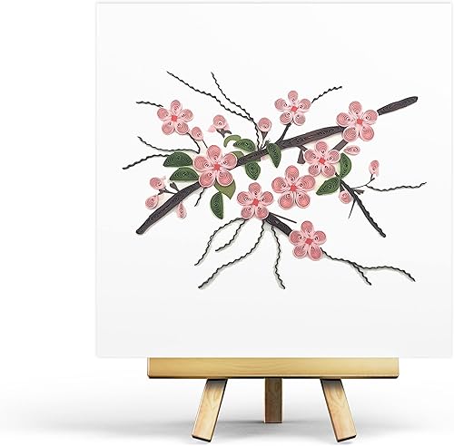 Miniatura 5 de Tarjeta de felicitación japonesa de flor de durazno  Feliz año nuevo 3D Quilling Card Flower  Papel hecho a mano  Tarjeta de felicitación de diseño