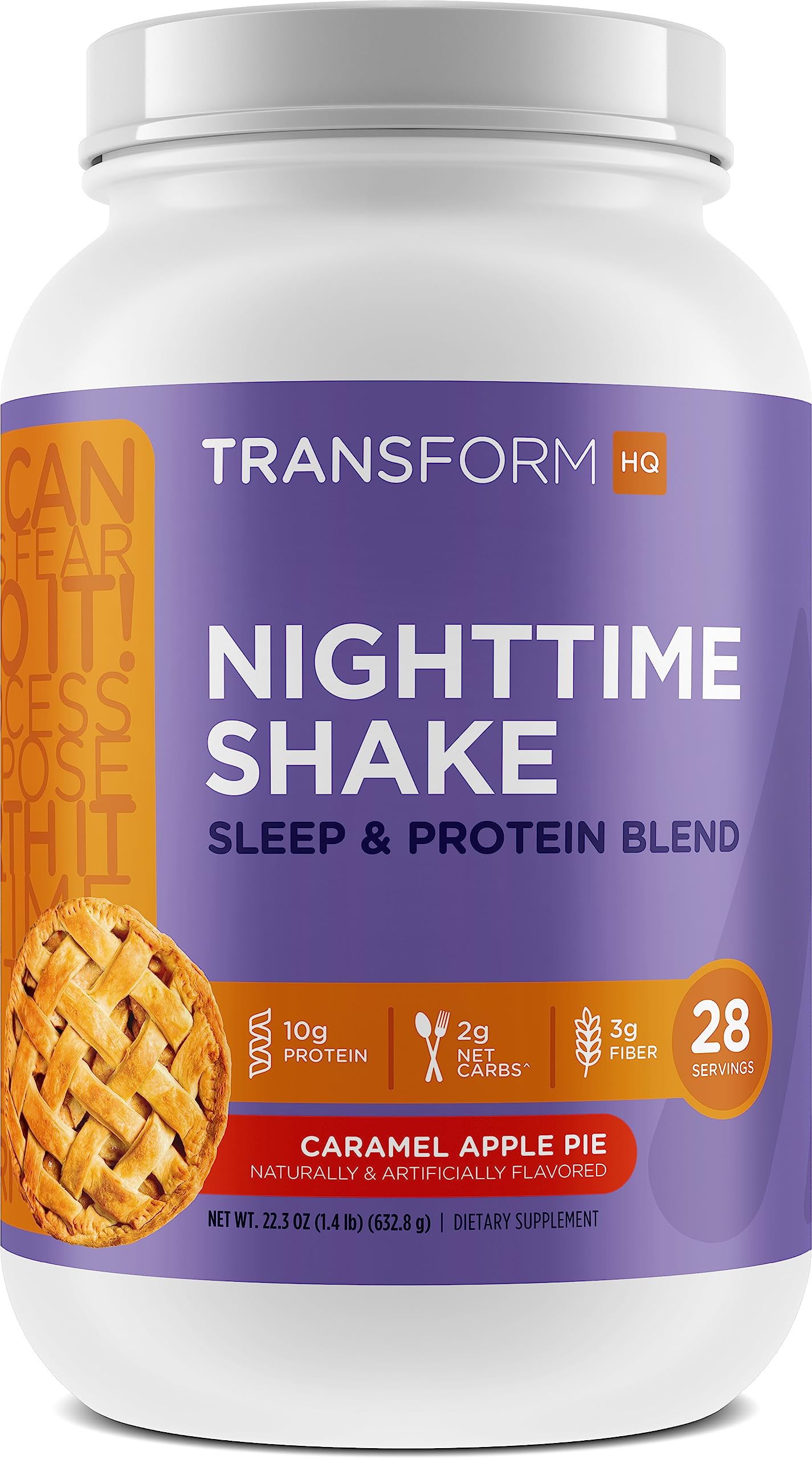 TransformHQNighttime Shake, Sleep + Protein Blend, 28 Servings, Caramel Apple Pie Flavor
