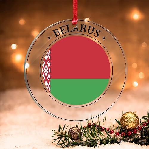 Vista 127 de Guatemala - Adornos acrílicos de Navidad, regalo de recuerdo de ciudad patriótica, adorno para árbol de Navidad, bandera nacional de Guatemala