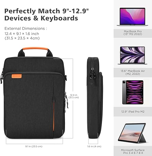 Miniatura 3 de NIDOO Funda para tablet para iPad Pro Air M4 M3 de 13 pulgadas, bolso vertical de hombro para Surface Laptop Go 2  Surface Pro X 8 9 713.6 pulgadas