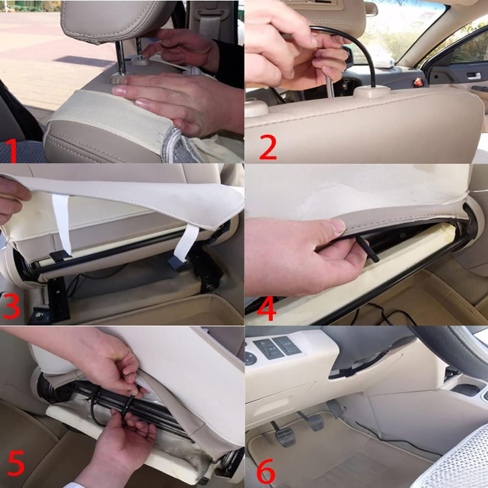Appuie-tête Universel pour Voiture (7 Pouces), Moniteur pour Appui-tête - Télécommande, Installation sans Perte, Identification USB/SD/TF, Divertissement pour siège arrière,2PCS