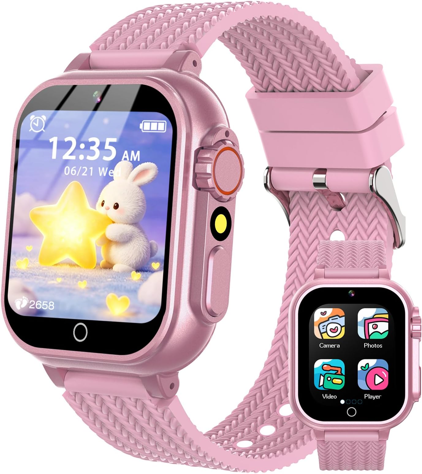 kaacly Kids Smart Watch with Games Pedometer Learning Cards Story Music Player Alarm Clock Kids Watch for Boys Girls Birthday Gifts