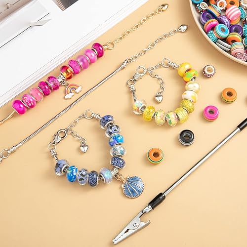 Miniatura 3 de 20 piezas de pulseras de cadena de serpiente con dije de 7.87 pulgadas, pulseras de cadena de serpiente ajustables con ayudante de pulsera, cierre