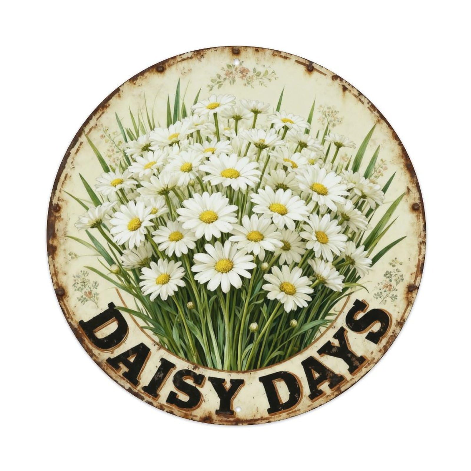 Daisy Days Metal Tin Sign Plaque