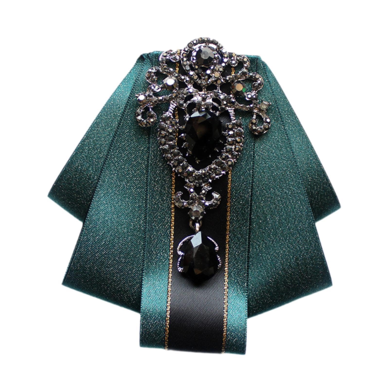 Ribbon Tie Men Women Pre Tied Bowtie for Uniform Wedding Costume Accessories green |Jewelry & Watches | Fashion Jewelry | Pins & Brooches-image-46
