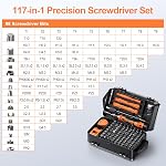 JOREST 117 in 1 Precision Screwdriver Set, Tool Gifts for Men, Mini Repair Tool Kit with Torx Triwing Bits, Repair for Computer, MacBook, Laptop, PC, RC, PS5, iPhone, Electronics, Xbox, Glasses