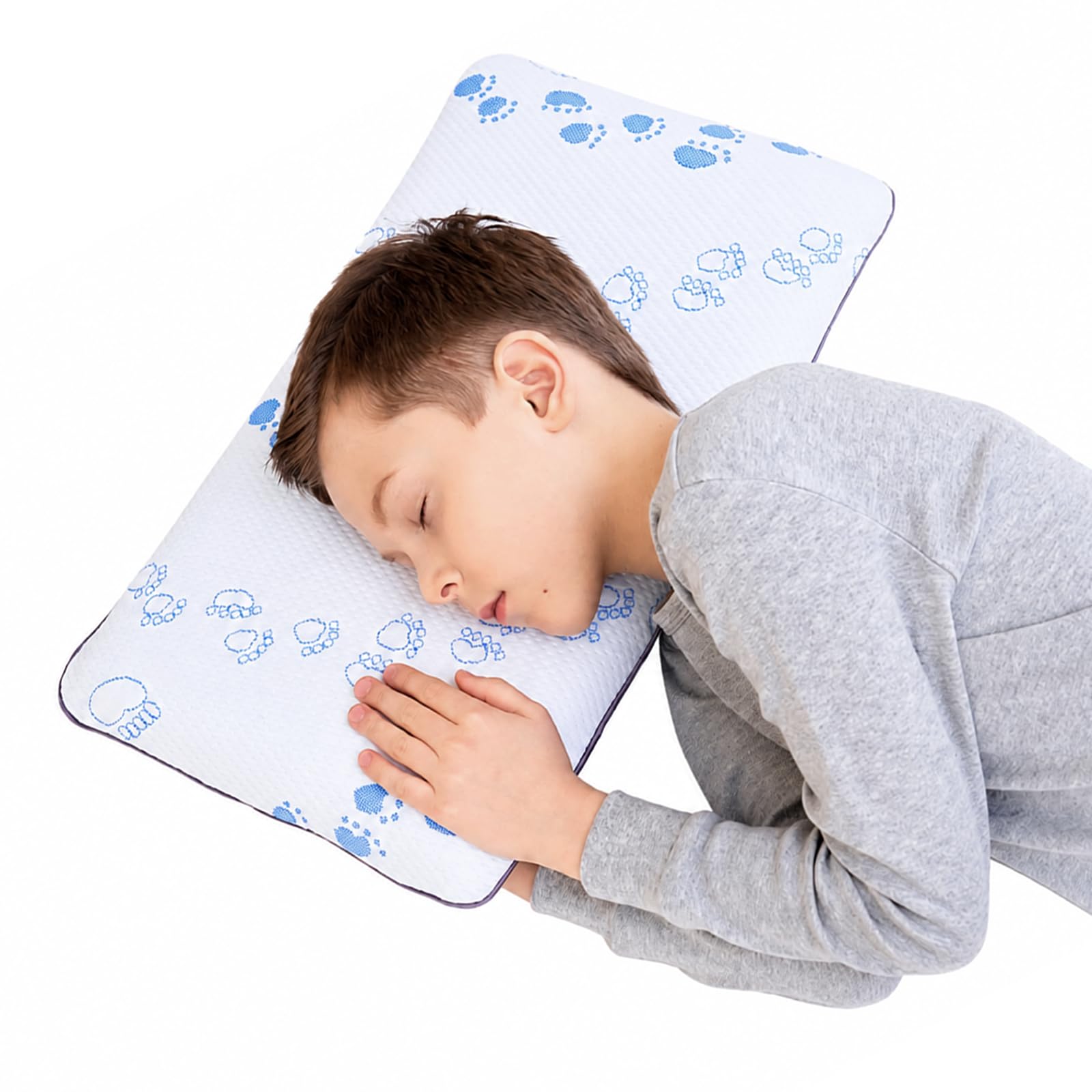 Cojín de Espuma viscoelástica para niños Cojín de bebé para Cojines Planos para niños (4-12 años)
