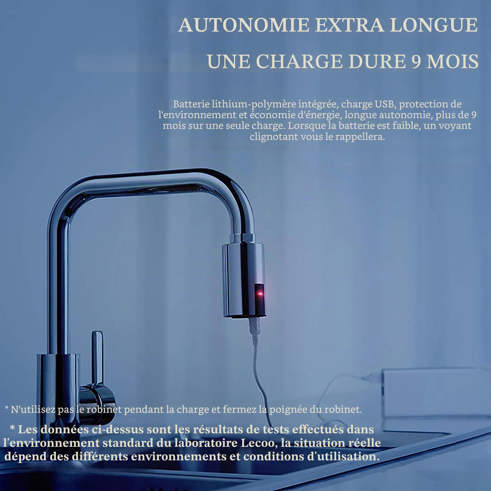 Robinet Intelligent Automatique Infrarouge sans Contact avec Capteur - Économiseur d'Eau pour Lavage Mains Eau Froide, Adapté aux Buses M22 et M24