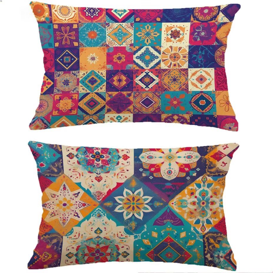 Housse de coussin extérieur imperméable 60x90 cm anti-UV pour terrasse - 2
