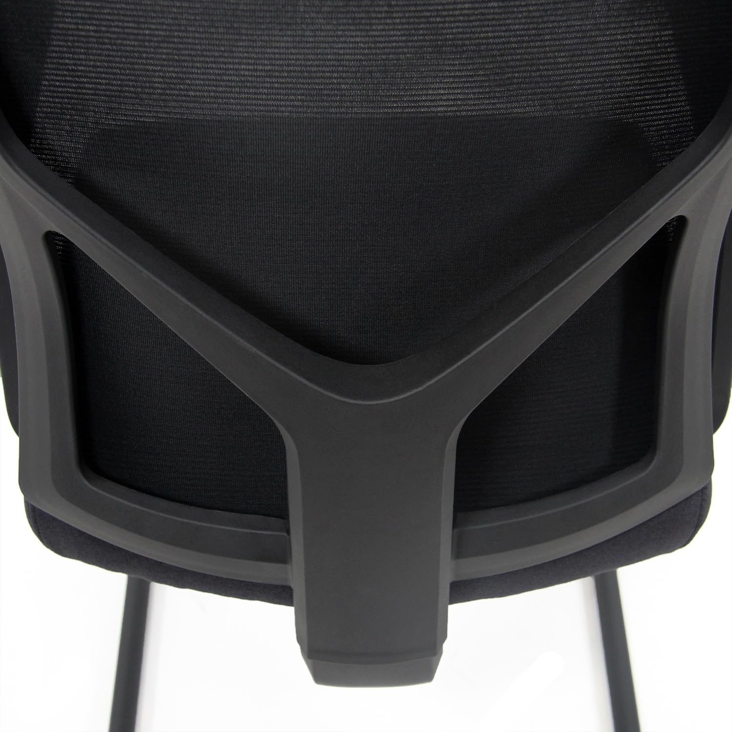 HJH Office 751003 sedia visitatore con braccioli BRETON V B sedia da conferenza cantilever in tessuto/rete nera, ergonomica