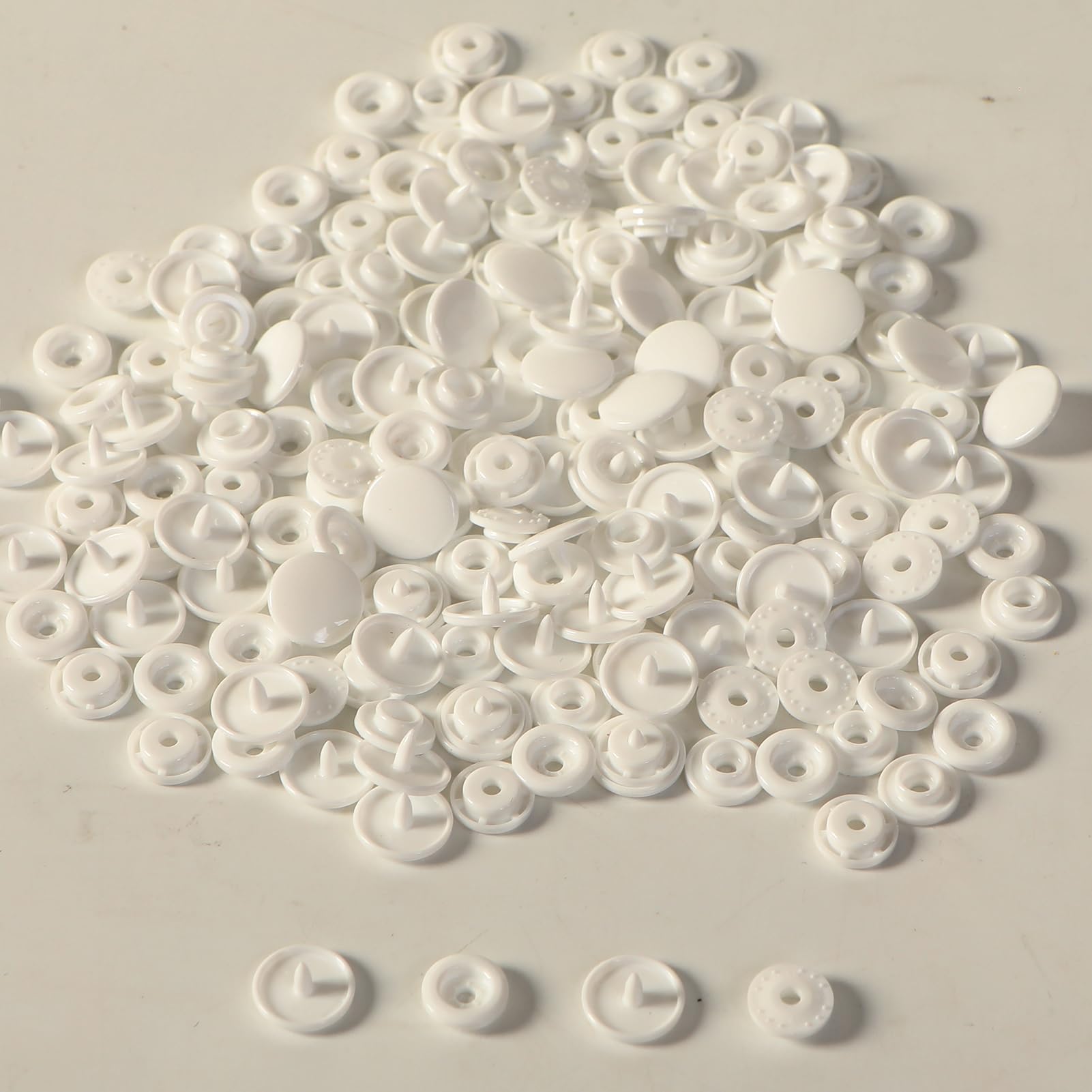 Mahaohao White Snap Button Size 20 Glossy Pack of 1000