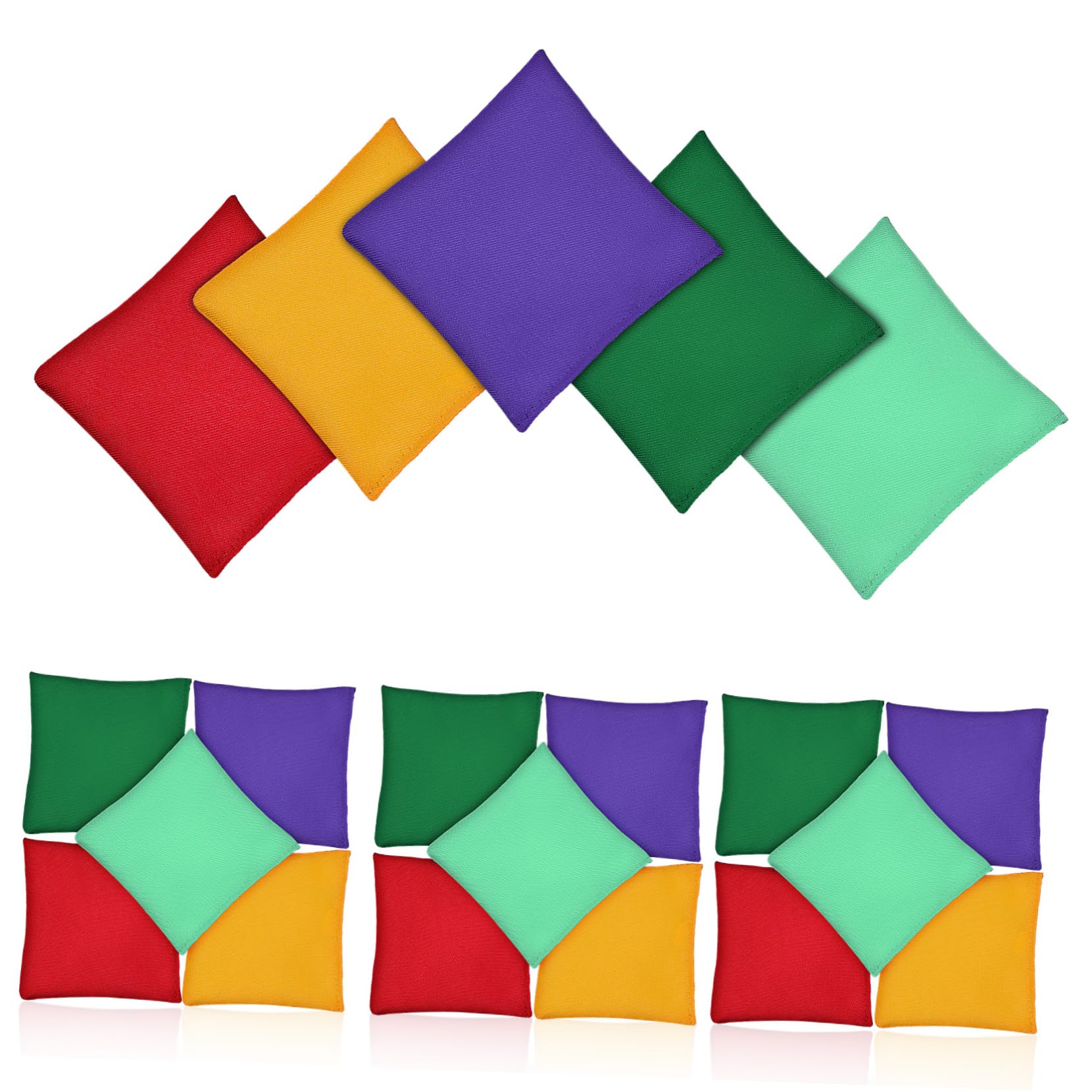 ORFOFE 20 Pack Small Bean Bags Bean Bags for Tossing Games Boys and Girls Beanbags for Throwing Fun Educational Toys for Outdoor Fun