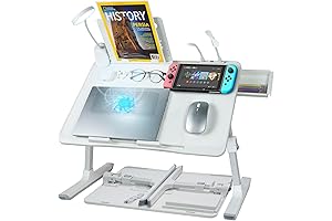 Adjustable Laptop Lap Desk with Cooling Fan: Work Comfortably from Bed or Couch