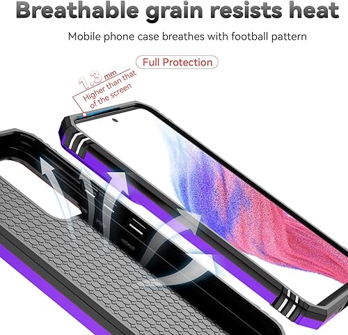 Miniatura 7 de SunStory Funda para Samsung Galaxy A54 5G con protector de pantalla HD, funda para cámara deslizante y soporte, Samsung A54 5G grado militar para