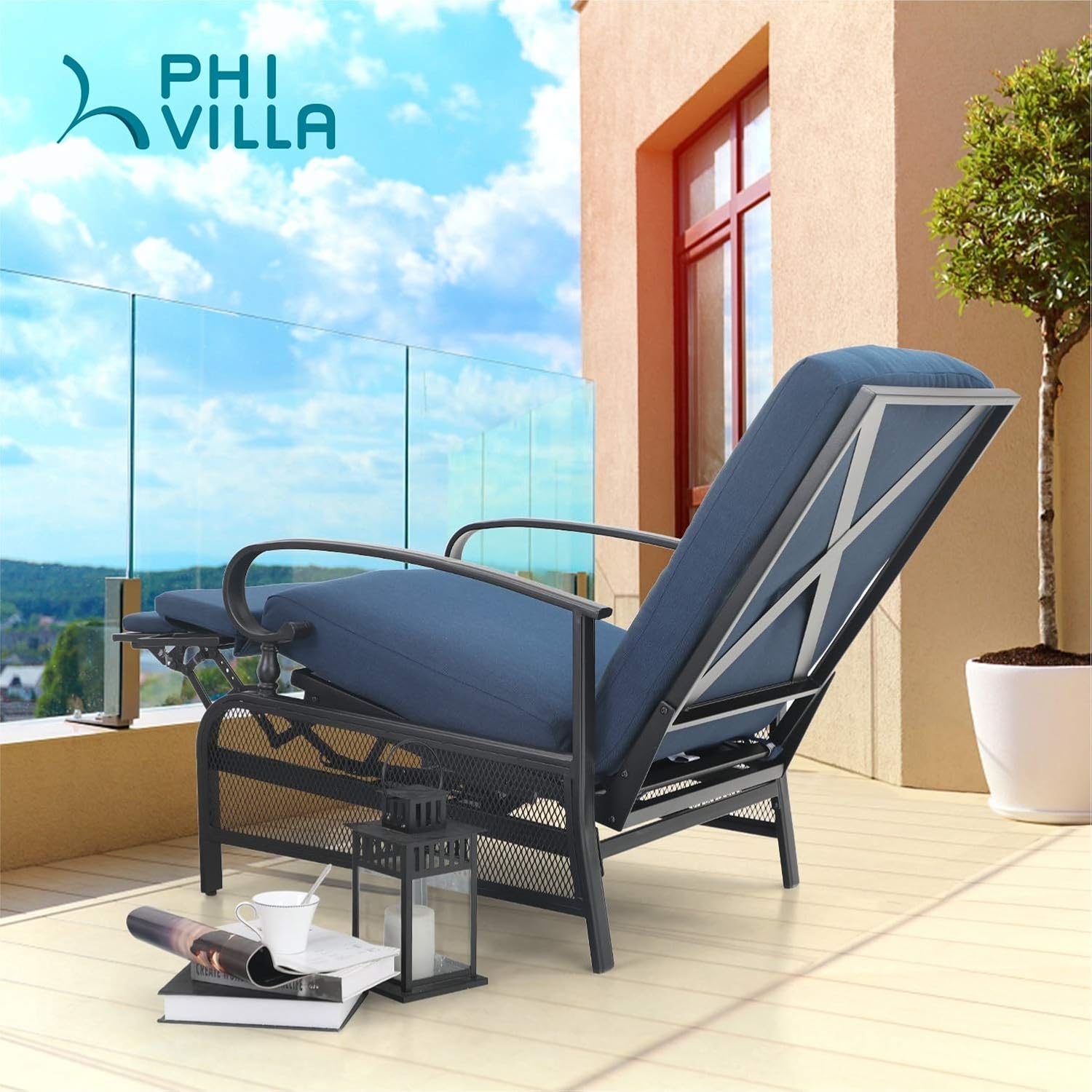 Adjustable Metal Outdoor Lounge Chair with Removable Nigeria Ubuy