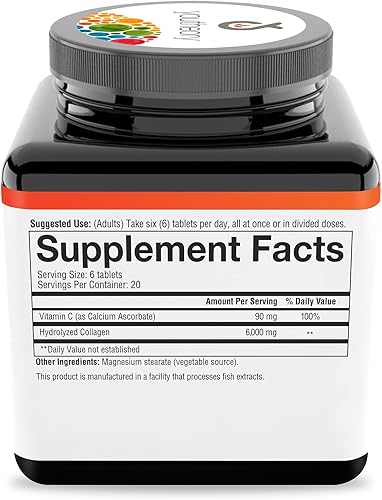 Miniatura 4 de Tabletas de colágeno Youtherory RC00300US Fórmula Avanzada con Vitamina C 1