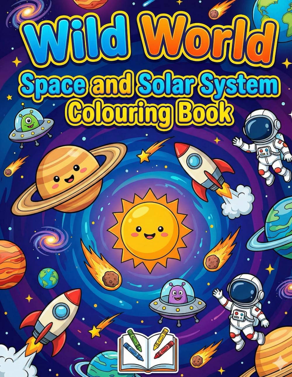Wild World Space and Solar System Colouring Book