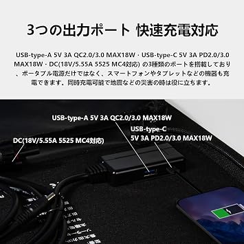 Solar Panel, 100 W, Solar Charger, Solar Panel, Foldable, ETFE Material, High Conversion Efficiency, 22.6%, Single Crystal, IP54 Waterproof