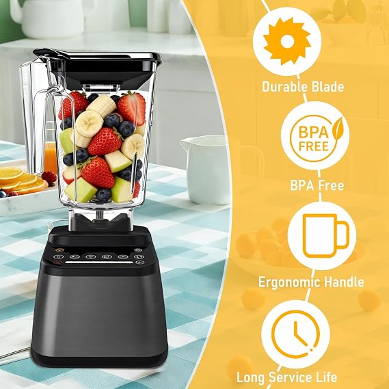 For Blendtec Wildside+ Jar- Four-Sided Replacement Blender Pitcher Cup - Compatible with Classic/Designer/Professional/Commercial Series Container-36 oz Blending Capacity