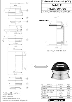 1/6 ヘッドセット2 Amazon | トーケン TK011A アロイヘッドセット 1-1/8インチ