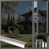 Vista 15 de Finnez Película de privacidad para ventana, vidrio esmerilado, película electrostática de privacidad, protección de privacidad, calcomanías