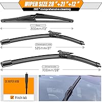 Vista 38 de AUTOBOO - Limpiaparabrisas de repuesto 26 + 20 pulgadas con limpiaparabrisas trasero de 12 pulgadas para BMW X3, X4, 2018, 2019, 2020, 2021, 2022