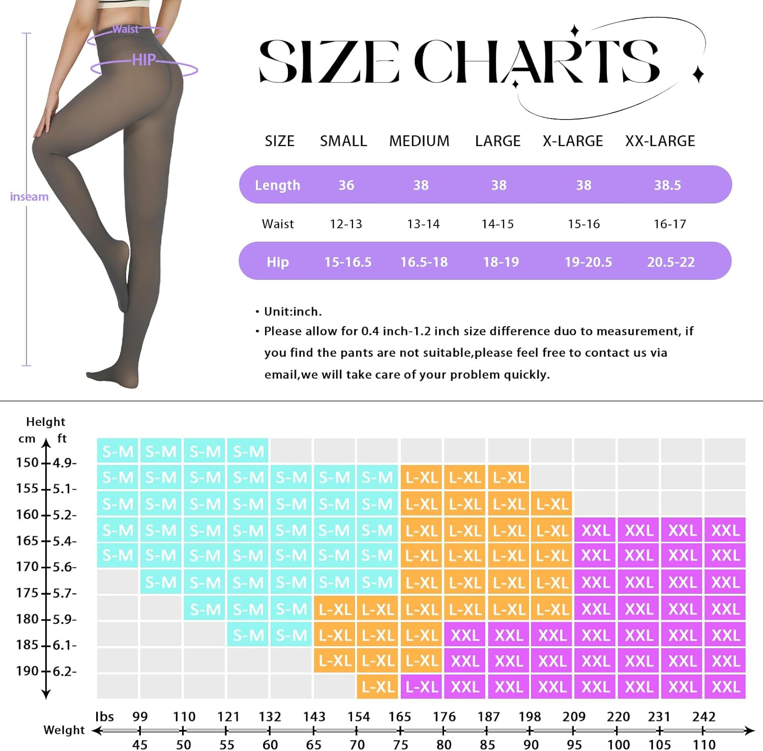 Delcast フリース裏地タイツ レディース、冬用スカート付き サーマルレギンス パンティーストッキング フェイク半透明タイツ (