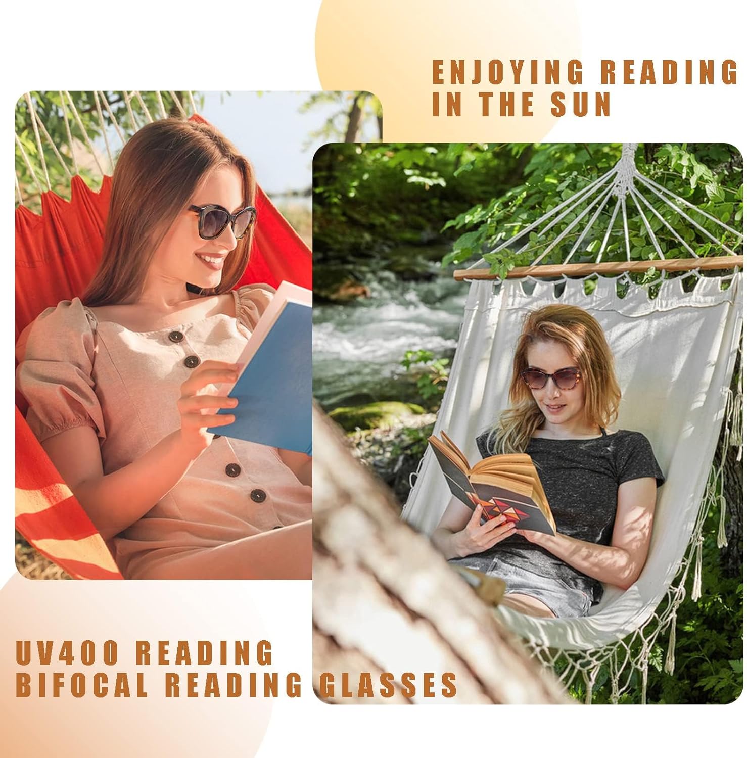 LADEESSE 3 Pack Bifocal Reading Sunglasses for Women Fashion Cateye Sun Readers Outdoor Reading Glasses UV400 +2.50 Protection - Image 2