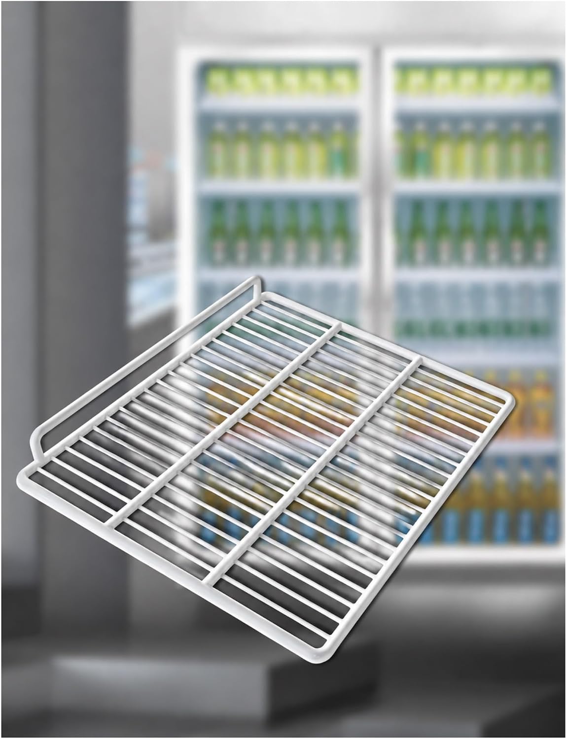 Adjustable Refrigerator Organizer Shelf, Steel Wire Freezer Rack for Fridge Storage, Kitchen Space Saver, Pantry Organizer, Durable and Easy to Install