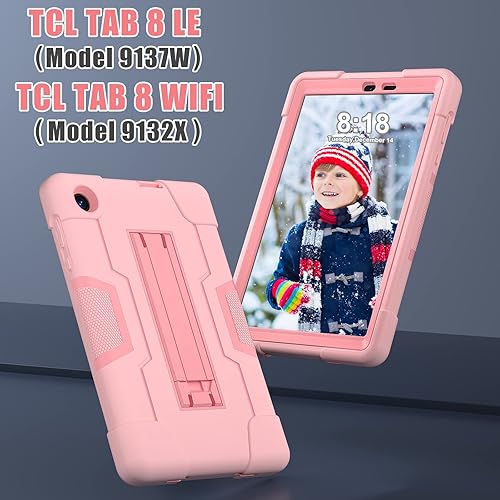Miniatura 2 de Bingcok Funda para TCL TAB 8 LE, TAB 8 LE para niños, resistente y resistente, híbrida de cuerpo completo, a prueba de golpes, protección contra