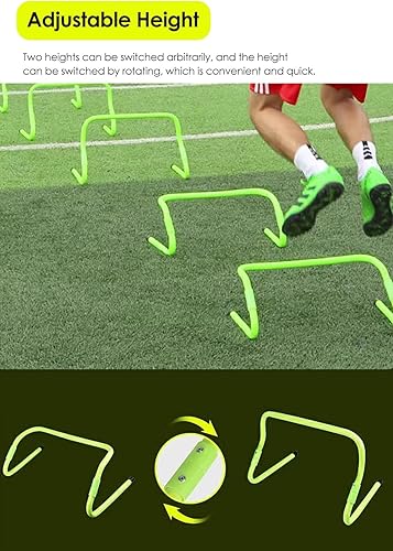 Miniatura 5 de YXXSDP obstáculos de entrenamiento de velocidad escolar, juego de tren de obstáculos de agilidad profesional compacto, equipo de práctica deportiva