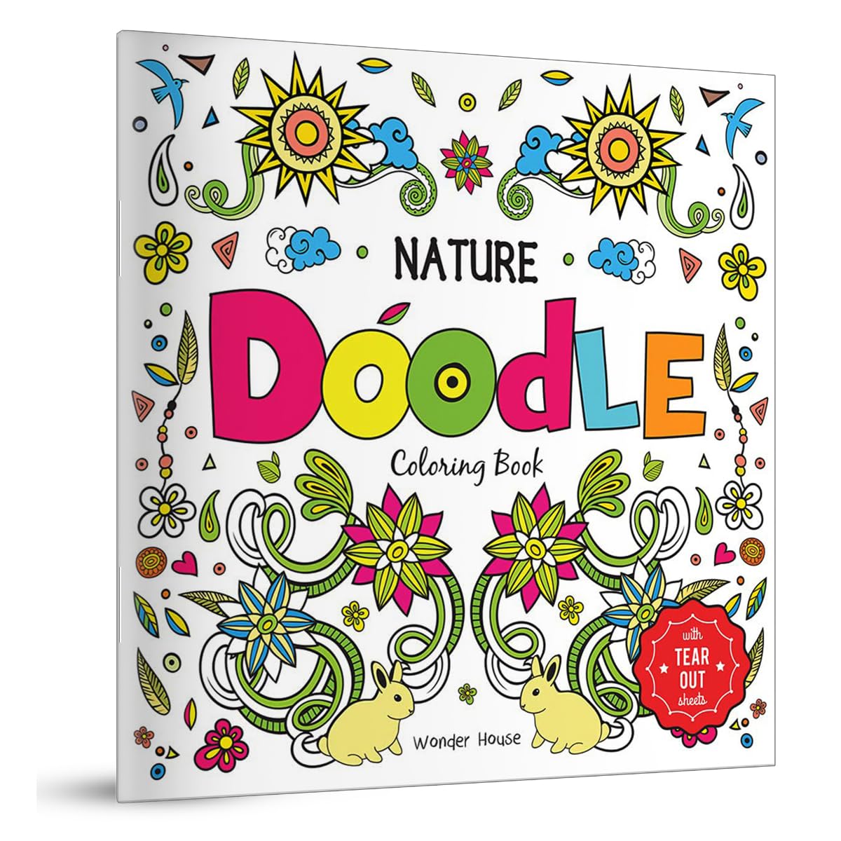 Nature Doodle Coloring Book : Children Coloring Book With Tear Out Sheets Paperback – Coloring Book, 1 January 2019