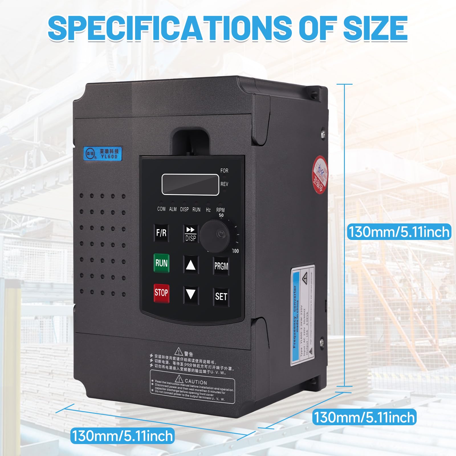Yofuly VFD Inverter Convertitore di Frequenza 220V 2.2KW Variabile Frequenza Azionamento Motori Trifase, Regolatore Inverter di Controllo di Velocità del Motore
