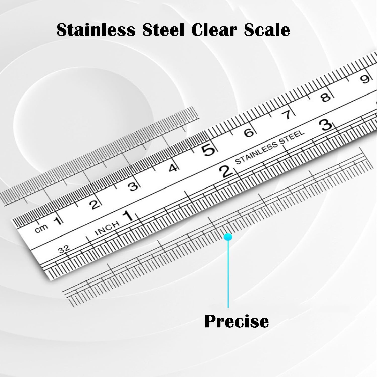 12 Inmetric Ruler Ruler 12 Inch Steel Rulers Set - 8 & 12 Inch Imperial Metric Metal ...