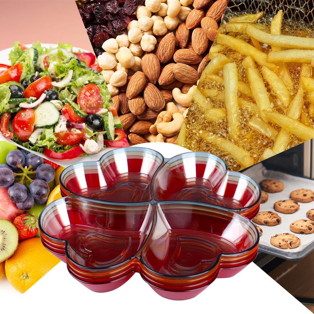 Vassoio per snack, vassoio da portata diviso con coperchio, vassoi da frutta per servire per feste, vassoio da 5 scomparti con coperchio, per snack, caramelle, noci, feste