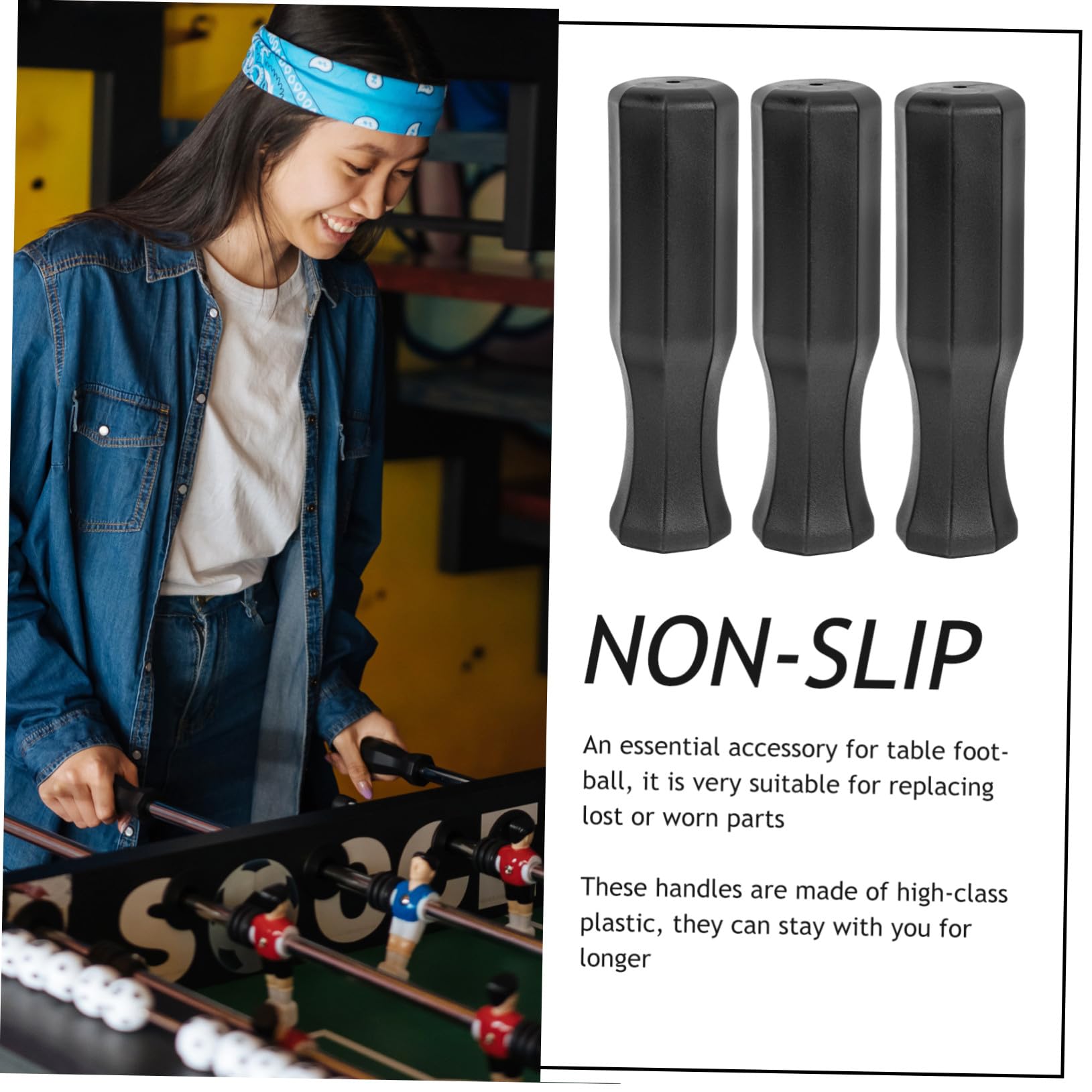 Toyvian 10 Stück Tischfußballgriff Ergonomischer Kunststoffgriff Kompakt Kompatibel Mit Meisten Tischfußballgeräten Praktisches Tischfußballzubehör Für Indoor Spiel