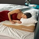 Avana Contoured Bed Wedge Support Pillow for Side Sleepers with Cool Gel Memory Foam