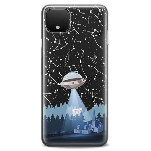 Funda de TPU compatible con Google Pixel 8 Pro 7a 6a 5a XL 4a 5G 2 XL 3 XL 3a 4 Space Nave Alien Outer Space Soft Slim Fit vaca Clear Girls Stars