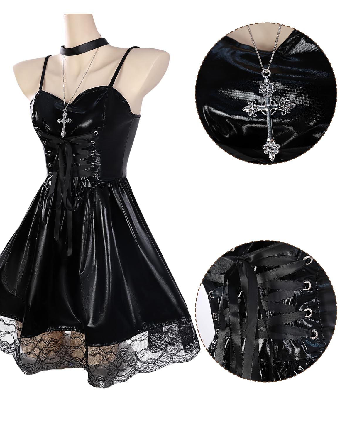 Death Note Misa Cosplay Disfraz Anime Cosplay Disfraz Mujer Negro Halloween Disfraces Carnaval Uniform