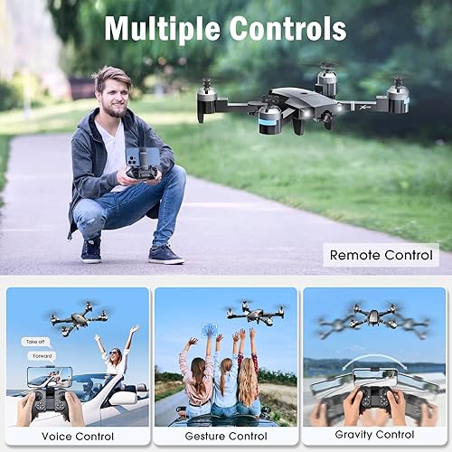 Miniatura 5 de Dron con cámara para adultos, ATTOP 1080P Live Video 120 Gran angular controlado por aplicación Drone con cámara para niños mayores de 8 años, apto