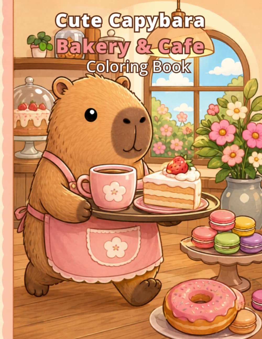 Cute Capybara Bakery & Cafe: Coloring Book