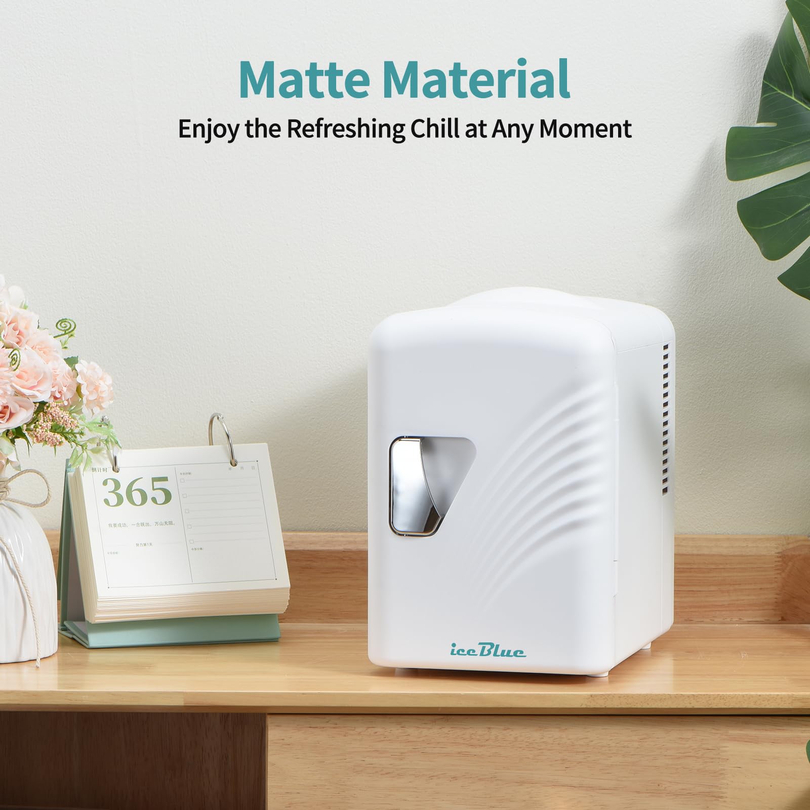 Refrigerador para el cuidado de la piel, mini refrigerador retro de 4L/6 latas para dormitorio, 110 V CA/12 V CC refrigerador y calentador para automóvil, oficina y dormitorio, refrigerador de 4