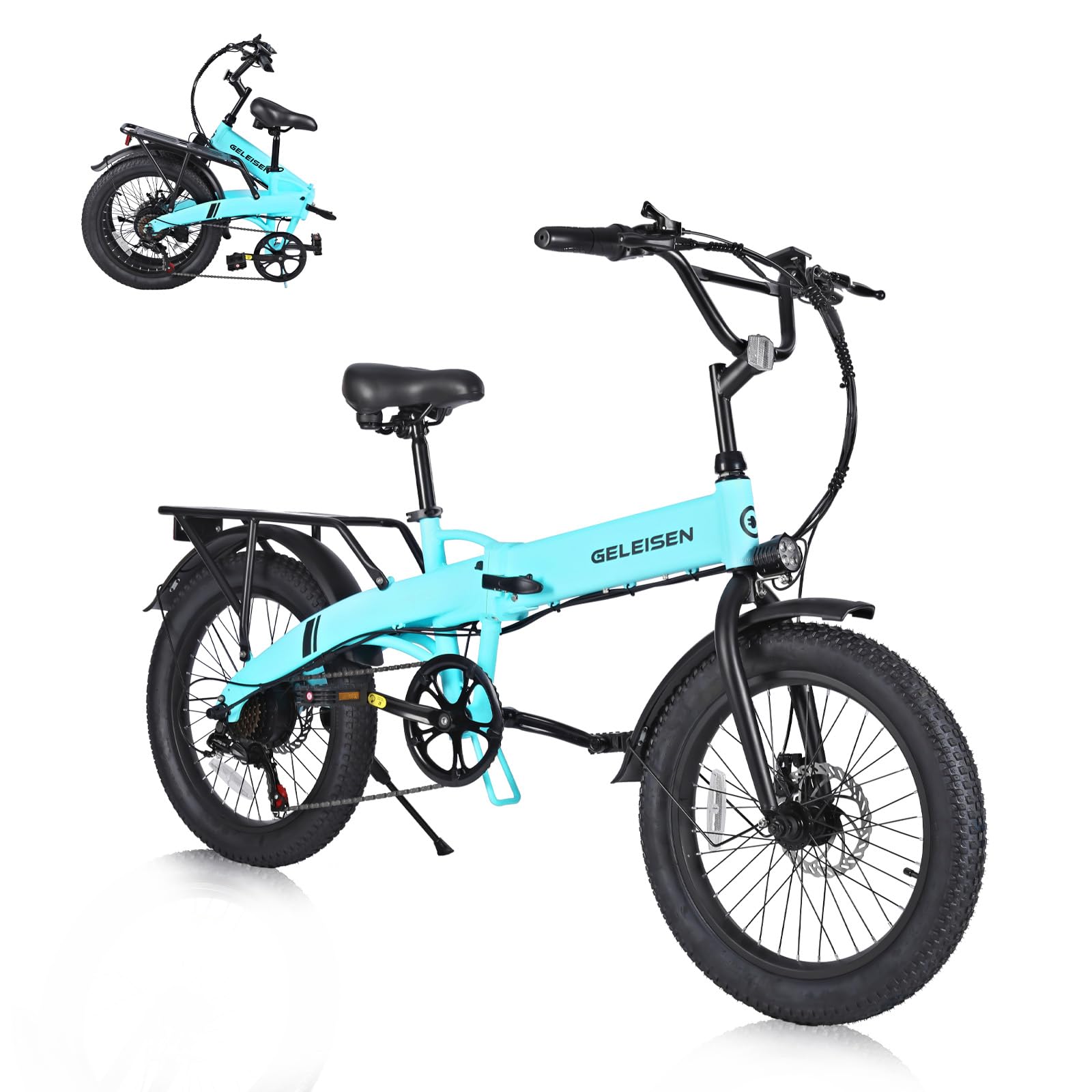 GELEISEN Folding Electric Bike Fat Tire