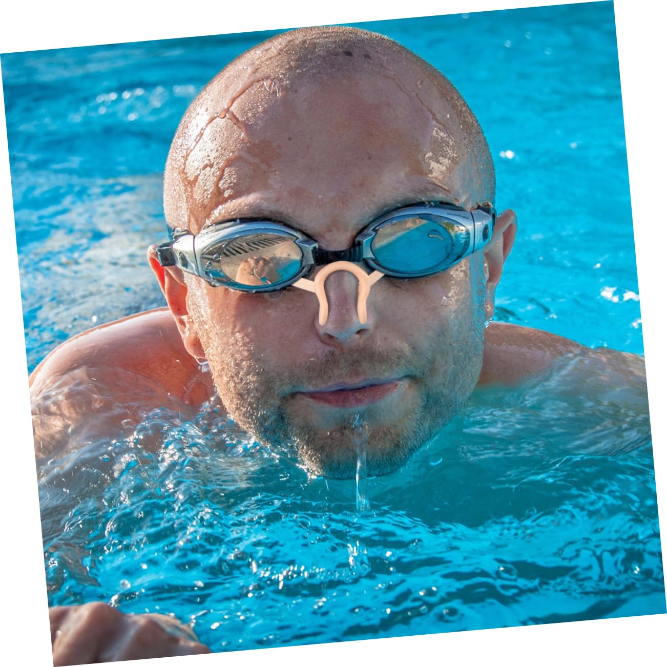 Happyyami 30 STK Nasenclips für Wasser Nasenzange Strohabdeckungen Schwimmender Nasenschutz eine Armatur Nasenklammer Nasenclip mit Lanyard wasserdicht mit Seil Spielzeug Zubehör Kind