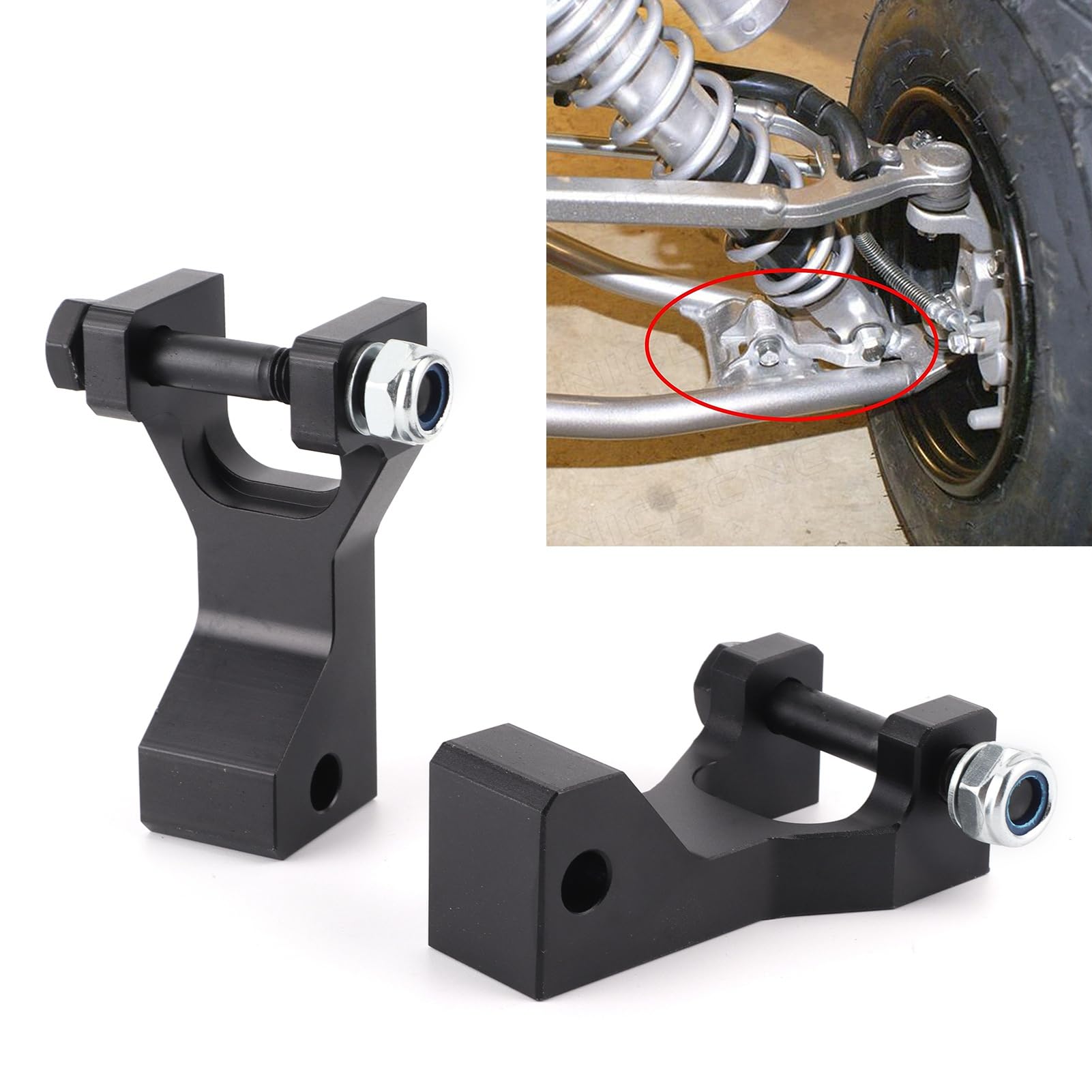 ANGGREK Kit de Descenso Delantero de Metal de 3,5 Pulgadas para 350 660R ATV | Reduce el Centro de Gravedad | Fácil Instalación para Rendimiento Todoterreno