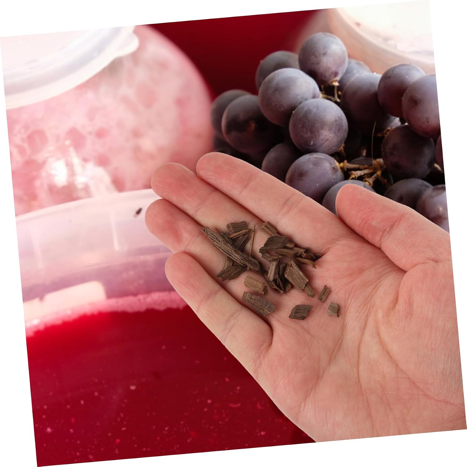 SHOWERORO 1pack French Oak Chips for Wine Making Medium Toasting Oak Pack for Enhancing Red Wine Aroma and Flavor for Home Brewing and Diy Projects