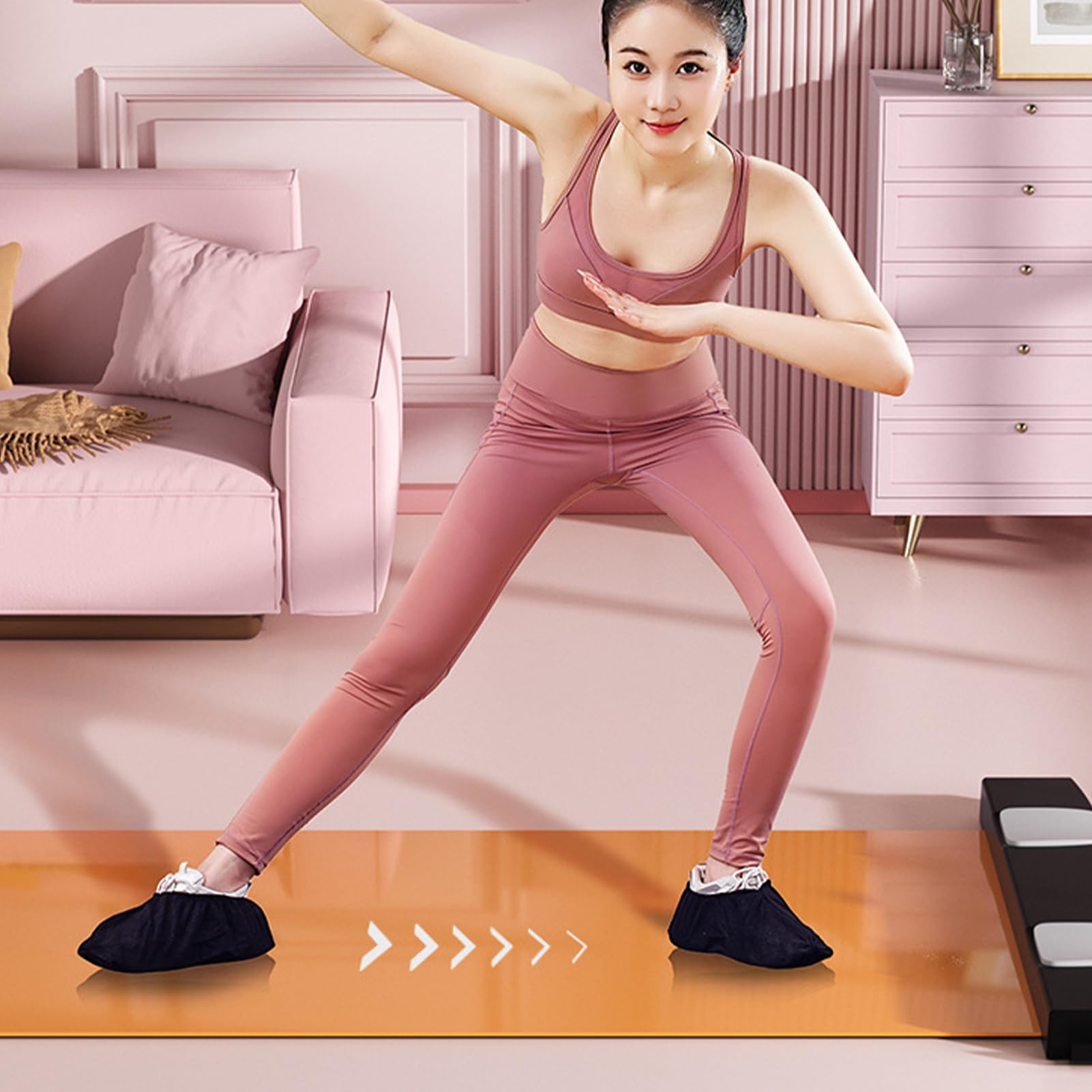 Balance Board | pochłaniające wstrząsy kompaktowe wyposażenie treningowe, mata ślizgowa do ćwiczeń fitness | dla początkujących, entuzjastów oraz przyjaciół na siłowni domowej z ćwiczeniami wewnątrz i