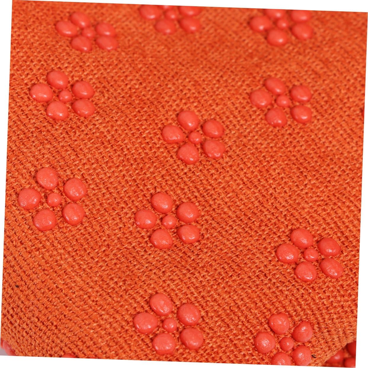 Slip Yoga Mat Towel with Dense Plum Blossom PVC Dots Non Slip Blanket for Fitness Exercise Lightweight and Wear Resistant Orange Mat for Home and Travel